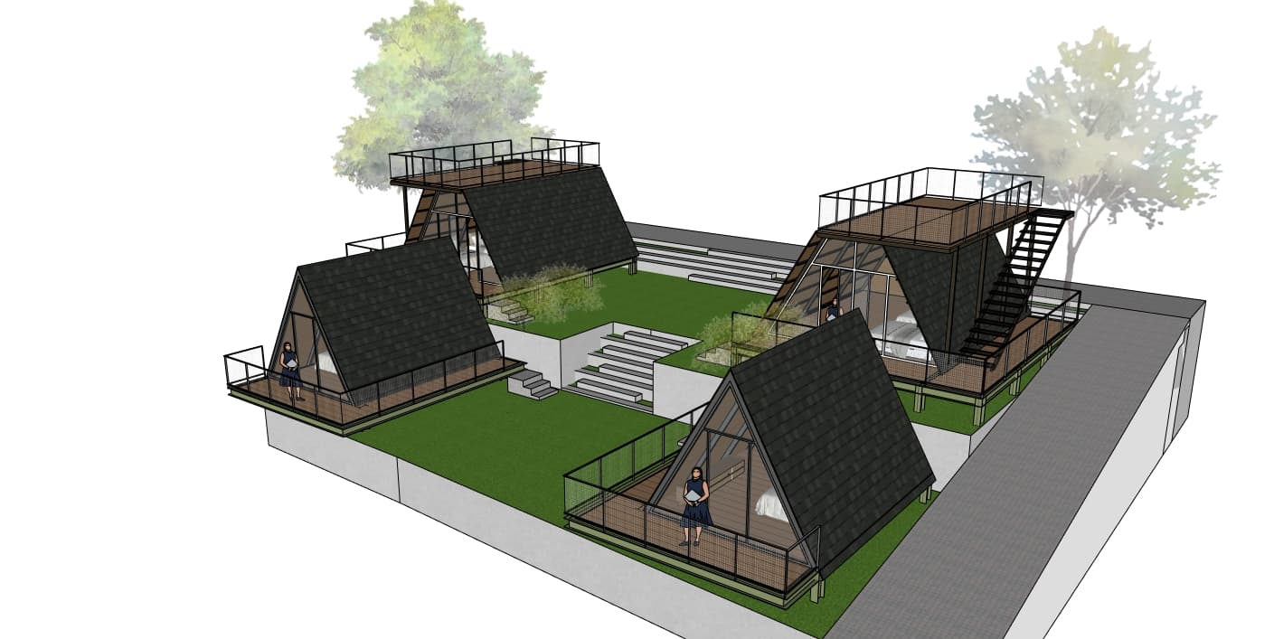 Desain glamping di Area Wisata Kalikesek
